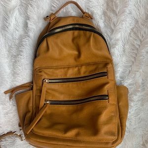 Mustard backpack purse